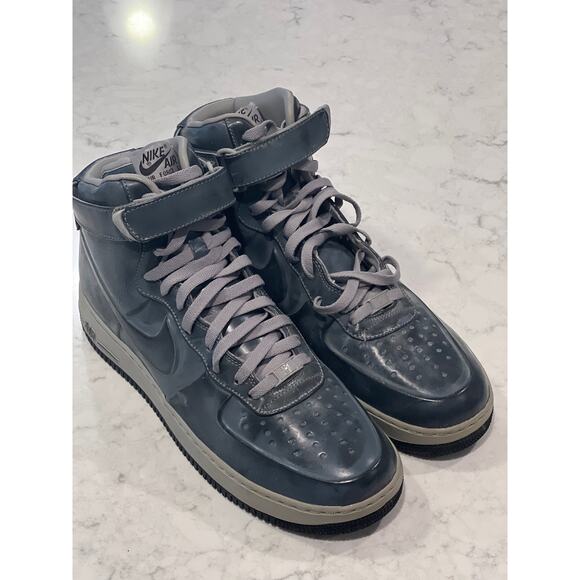 NWOB Nike‎ Men’s Air Force 1 High Vacutech Supreme Lace Up Sneakers Size 12 Gray - Picture 1 of 13